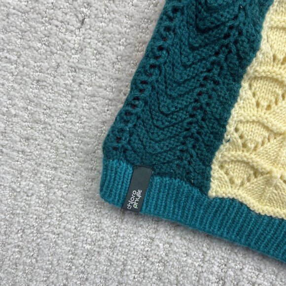 Chlorophylle Quebec Canada Slouchy Knit Beanie Crochet Pom-Pom Mulitcolor boho - Picture 2 of 7